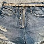 ZARA Womens Cutoff Denim Cheeky Summer Edgy Shorts Size 26 Photo 6