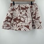 Urban Outfitters Skirt Size Large Tropical Leaf Coastal Mini Size Buckle Brown Photo 12