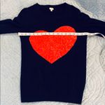 J.Crew  Red Sequin Heart Navy Charley Sweater. Photo 8