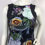 Clover Canyon Baroque Rose Velvet and Genuine Leather Dress Photo 7