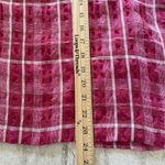 Madewell  Plaid Puff Short Sleeve Blouse Women s Boat Neck Casual Top Sz L Photo 6