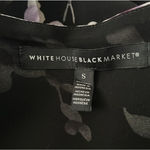 White House | Black Market Shirt Womens Small Black Purple Floral Off Shoulder Photo 5