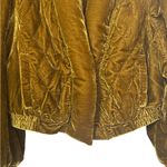 Free People Velvet Quilted Topaz Gold Bomber Oversized Jacket(Size XS) Photo 5