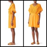 Scotch & Soda 💕💕 Dotted Lace Ruffled Pom-Pom Dress ~ Yellow Medium NWOT Photo 2