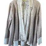 One World  size L open front cardigan. Distressed Photo 0