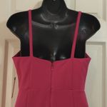 Guess  Los Angeles Hot Pink Spaghetti Strap Cocktail Ruffle Trim Dress Size 6 NWT Photo 3