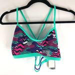 Tyr. Workout Bikini Teramo Trinity Top Strappy Geometric Aqua Pink XL 14/16 Photo 2