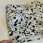 Philosophy Flat Waist Pull-On Shorts Women’s Small White w/ Black Paint Spatter Photo 6