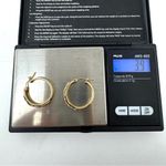 14K hoop earrings embellished with tricolor elephants, vintage, 3.9g Gold Photo 10