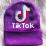 Brand New Purple Tik Tok Casual / Winter Hat Cotton Yarn Beanie‎ Purple Photo 0