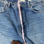 ZARA  The 90'S Full Length Jeans high Rise med blue size 8 causal distressred Photo 4