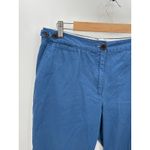 Lands' End  Womens Blue Cotton Cropped Chino Wide Leg Pants Size 12 High Waisted Photo 2