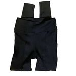 Years Of Ours Ribbed Leggings Women’s Size Small Black High Waist Knit Pull Photo 9
