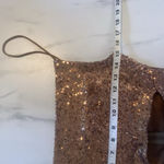 SAINTS SECRETS Mini Dress Size S Bronze Rose Gold Sequins‎ HoCo New Party Date Photo 8