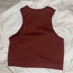 PacSun ribbed crop top in maroon or burgundy Photo 2