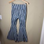Free People Flare Striped Denim Jeans Pants Size 26 Stretch Photo 4