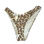Aerie New American Eagle High Cut Cheeky Bikini Bottoms Sz L Animal Print Photo 0