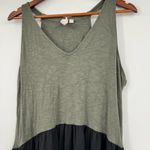 Anthropologie Anthro Dolan Left Coast Collection Sienna V-Neck Tank Dress Size L Green Black Photo 5
