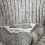Athleta Wool & Cashmere Blend Gray & Tan Soft Print Long Sleeve Knit Sweater XS Photo 5