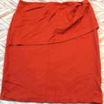 CAbi  Burnt Orange Solid Knit Maxi Skirt 14 Rayon Spandex Blend Elastic Waist Photo 0