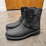 Aquatalia Womens Lillie Weatherproof Matte Leather Short Boots Black 8.5 Photo 10