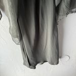 MAXSTUDIO Silk Dress Olive Green Mini Dress Women's‎ Size S Short Sleeve Boho Photo 6