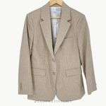 Amour Vert NWT  Women’s Slim Tobie Blazer  | Sz Medium | Natural (Tan) Striped Photo 1