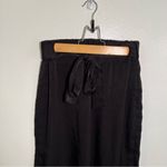 West Kei Cropped Wide Leg High Rise Tie Waist Pants Black S Photo 3