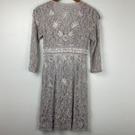 Sue Wong Gray Embellished Illusion Sheath Dress Size 4 Photo 5