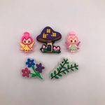 Boutique Shoe Charm Set Mushroom House, Flowers, Vine, Handmade Resin Fairies Photo 1
