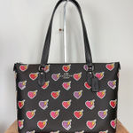 Coach NWT Gallery Tote Bag With Heart Bolt Print Photo 0