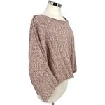 Free People  Good Day Cropped Sweater  Mauve Boucle Knit Size Small Photo 4