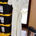 Carly Jean Los Angeles NWOT Embroidered Butter Yellow Ivory Wrap Dress Size XL Photo 0