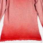 Harley Davidson Red Ombre Long Sleeve Top, Raw Hem, Eagle Logo, Biker Size Small Photo 8