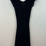 BCBG Maxazria Black Knit Short Sleeve A-Line Dress Size Medium Photo 0