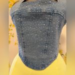 NWOT Denim Blue Rhinestone Embellished Women's Top size L Size L Photo 3