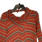 Free People New Romantics Dress Size Large Orange Green Tan Striped Womens Photo 1
