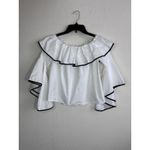 Zara Top Blouse Size Medium Off Shoulder Flirty Party Casual Dressy Photo 2