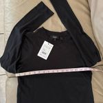 Theory Black Tiny Long-Sleeve Tee in Organic Cotton. Size L. MSRP $95 Photo 13