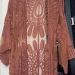 Duster cardigan sheer lace cover up kimono top Photo 0