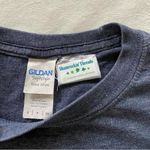 Notre Dame flower embroidered quilted Ethics and Culture shirt Blue Photo 5