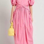 Cecilie Bahnsen Juniper Cotton Poplin Midi Dress Pink Size 2 Photo 0