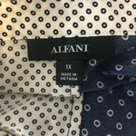 Alfani  Colorblock Blue Button Down Top Photo 4