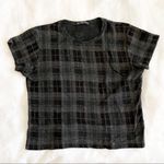 Brandy Melville  Black Plaid Sammy Top Photo 0