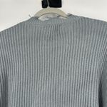 Cotton Candy LA  Cropped Oversized Sweater Ribbed Knit Blue Raw Hem Size S/M Photo 6