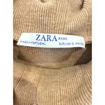 ZARA  Basic Tan Ribbed‎ Knit Cowl Neck Short Sleeve Poncho Top Photo 2
