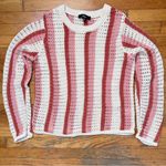 Lulu’s Retro Em Gee Pink Striped Crochet Top ..Size M Size M Photo 3