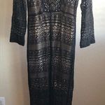 Colleen Lopez mesh lace floor length dress size 2 Black Photo 0