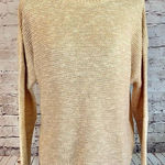 Lush Clothing Lush Womens Taupe Long Sleeve Open Knit Acrylic Cotton Pullover Sweater Medium Photo 0