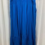 Torrid Classic Blue Y Neck Smocked Waist Challis Maxi Dress Sz.4 NWT Photo 12